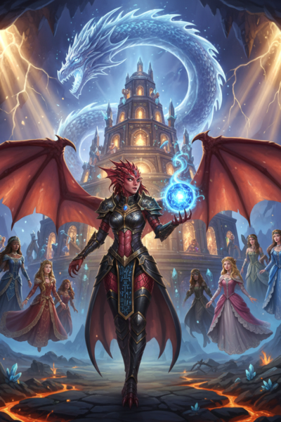 Dragon Core: The Dragon-Girl Evolution & Princess-Collecting Dungeon Core Isekai LITRPG! Cover