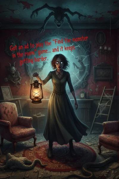 Got an ad to play the “Find the monster in the room” game… and it keeps getting harder. Cover