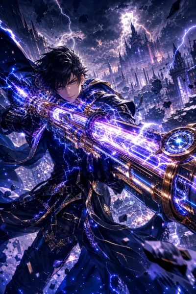 I Made A Railgun with Lightning Magic (OP MC / LitRPG / Isekai) Cover